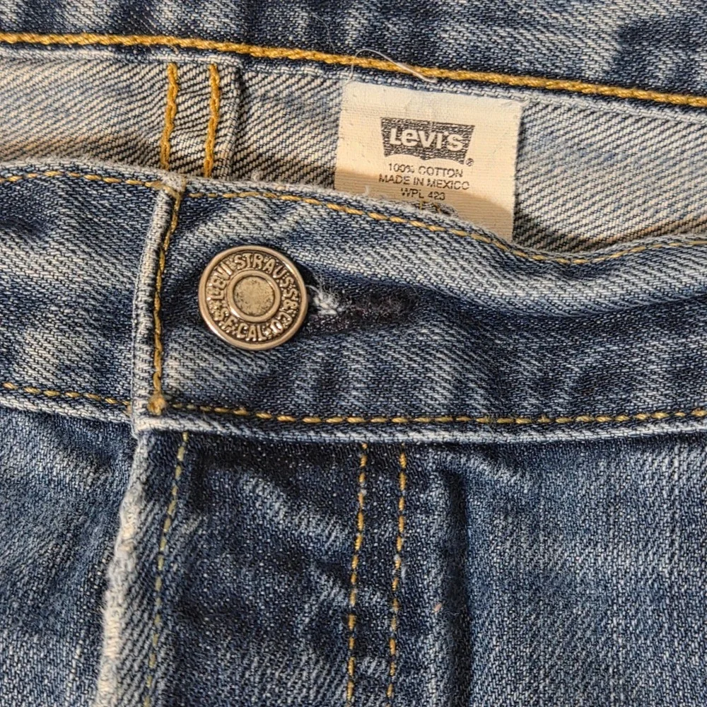 VTG Levi's 501 Original Y2K Jeans Men 40x30 Blue Denim Button Fly Straight Leg